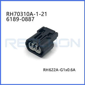 Steker adaptor koil pengapian Terminal konektor otomatis antiair 3-Pin untuk Accord untuk Honda Civic CR-V 6189-0887 tembaga ABS nilon - Product Image 2