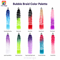 Perruques pour femmes, best-seller transfrontalier, ombré, tresses bulles, queue de cheval lanterne, fibre haute température, style long, tendance internet, audacieuses