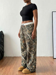 2026 New Arrivals Wholesale Women's American Clothing Vintage Camouflage <strong>Pants</strong> Loose Fit High Waist Drawstring Casual <strong>Pants</strong> - Product Image 6