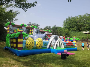 <span class=keywords><strong>Inflatable</strong></span> khổng lồ khủng long Bouncer khóa học trở ngại khủng long lớn công viên giải trí <span class=keywords><strong>Inflatable</strong></span> lâu đài <span class=keywords><strong>bouncy</strong></span> Combo với trượt - Product Image 3