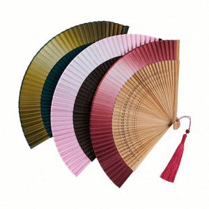 Abanico de Bambú Pintado en Stock, Ecológico, Souvenir Festivo y Regalo de Boda para Cumpleaños de Clientes - Product Image 1