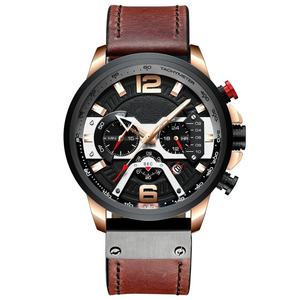 Reloj de Pulsera para Hombre con Correa de Cuero, Movimiento Digital de Cuarzo, Esfera de 48 mm, Pantalla con Agujas, Venta Caliente de Fábrica - Product Image 6