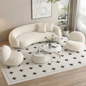 Juego de Mesa de <span class=keywords><strong>Centro</strong></span> de Lujo para Sala de Estar Moderna, con Marco de Acero Inoxidable Negro y Cubierta de Vidrio - Product Image 4