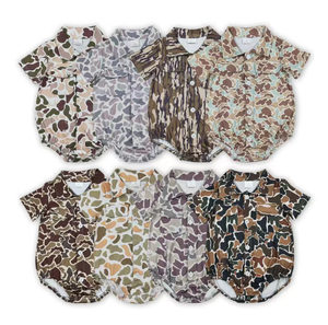 ชุดรอมเปอร์เด็กผู้ชายลายพราง 8 สี มีกระเป๋า สำหรับฤดูร้อน  ชุดพี่น้อง - Product Image 1