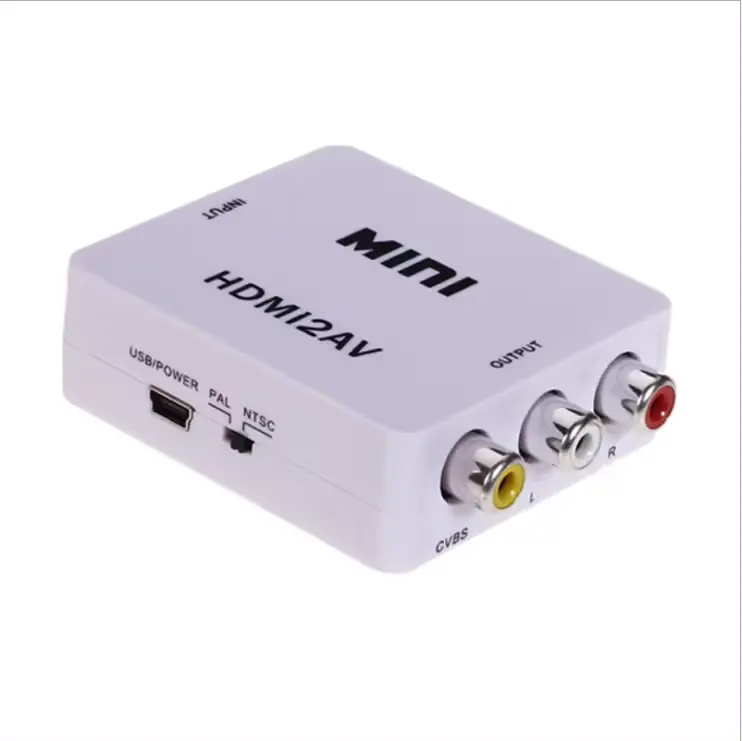 1080P HD видео аудио конвертер мини-размер HDMI2AV HDMI в AV адаптер от HDMI к RCA av2hdmi adaptateur convertidor de adaptador