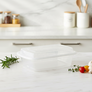 Boîte alimentaire jetable Hacamy en plastique PP, compatible micro-ondes, avec couvercle, sans BPA, pour la préparation des repas, à emporter et le stockage, empilable - Product Image 6