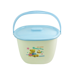 Baignoire portable en plastique bleu écologique pour nouveau-né et bébé, <span class=keywords><strong>avec</strong></span> <span class=keywords><strong>support</strong></span>, modèle Yinsum, vente en gros - Product Image 5