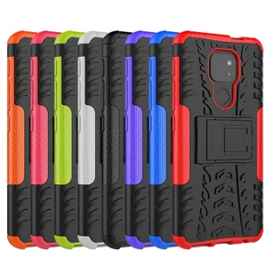 Shockproof Kickstand Armor Tyre Tire Dazzle TPU PC Case For MOTO E7 G 5G Plus G9 Play G9 Plus G9 Power Hybrid Stand Skin Cover