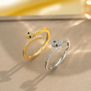 Bague en zircon sertie <span class=keywords><strong>de</strong></span> diamants pleine brillance, version coréenne, pour femmes, ouverture <span class=keywords><strong>de</strong></span> la bague réglable, accessoire <span class=keywords><strong>de</strong></span> mode célèbre sur Internet - Product Image 2