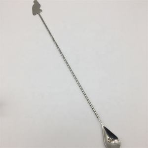 أدوات بار مخصصة من الفولاذ المقاوم للصدأ، عصا تقليب وخلط الكوكتيلات بنمط حلزوني ملتوي، ملعقة وخلاط - Product Image 4