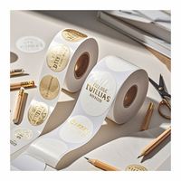 Rouleau d'étiquettes de laminage brillant imperméable imprimé personnalisé à bas prix