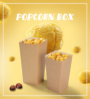 Kotak kemasan Popcorn kustom dengan Logo dicetak tas Popcorn cangkir ember untuk bioskop murah wadah Popcorn kotak kemasan