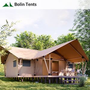 Tienda de campaña de lujo tipo casa de madera para acampada en la naturaleza, alojamiento familiar al aire libre, tipo T, para una habitación. - Product Image 1