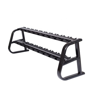 Soporte para Mancuernas de Alta Calidad para Gimnasio, Estante de Almacenamiento de 2 Niveles para 10 Mancuernas Redondas - Product Image 2
