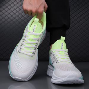 Chaussures de course en maille pour hommes, légères, respirantes, avec semelle extérieure en caoutchouc amorti, chaussures de sport - Product Image 4