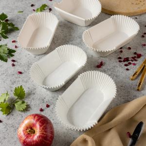 Apto para horno hasta 230 °   Caja <span class=keywords><strong>de</strong></span> Plástico Blanca <span class=keywords><strong>de</strong></span> 7.5x3.5x2.5 Pulgadas, Tipo Concha, Siliconada, Paquete <span class=keywords><strong>de</strong></span> 100, Moldes <span class=keywords><strong>de</strong></span> Papel para Pastel <span class=keywords><strong>de</strong></span> 2 lb - Product Image 2