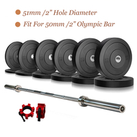 Qcfit WP2224 Plaque de bumper de compétition en caoutchouc massif anti-fissuration pour haltères, norme IWF, 5kg-55LB, fabriquée sur mesure par l'usine de Nantong
