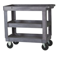 Offres Spéciales usine OEM multifonctionnel chariot à main robuste à trois étagères chariot à outils de stockage chariot utilitaire de service en plastique pour la guerre