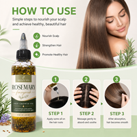 Huile de Romarin Bio Pure à 100% en Gros (Gallon) avec Graines de Fenugrec et Menthe pour la Réparation du Cuir Chevelu et des Cheveux