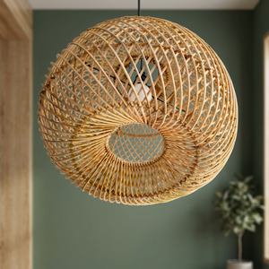 Modern Bamboo Rattan Eco-Friendly Indoor Lampshade Custom Size Handmade Home Decor Made in Vietnam - Product Image 1