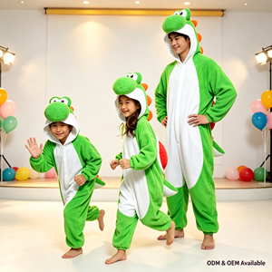 Costume Kigurumi Dinosauro Cartone Animato per Bambini e Adulti, Tuta <span class=keywords><strong>Pigiama</strong></span> Intera per Feste di Halloween, Cosplay e Spettacoli Teatrali - Product Image 1