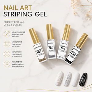 Pegamento de Alta Densidad con Aplicador de Hilo, Estilo Francés, para Decoración de Uñas en Negro, Blanco, Dorado <span class=keywords><strong>y</strong></span> Plateado, Profesional para <span class=keywords><strong>Manicura</strong></span> - Product Image 2