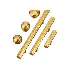 Handmade Brass Wardrobe <strong>Handle</strong> <strong>Light</strong> Luxury Textured <strong>Handle</strong> for Drawer Cupboard Modern Hammered Furniture Door <strong>Pull</strong> T Bar - Product Image 4