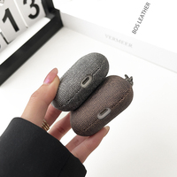 Étui pour casque en cuir PU personnalisé pour airpods en tissu pro max housse