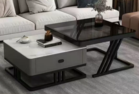 Table basse moderne de style crème, design simple inspiré, idéale pour les petits salons domestiques et les espaces Internet
