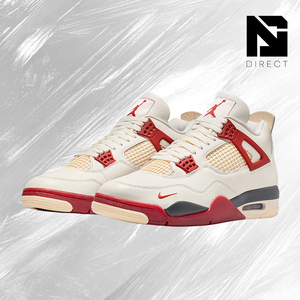 Nigel Sylvester x Air Jordan 4 Retro OG SP 'Brick After Brick' Chaussures de basket-ball à tige haute en cuir véritable à lacets - Product Image 4