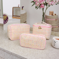 Petit Fragrance Personnalisé Grande Capacité Portable Train Case Cosmétique Sac Étanche Fermeture Éclair Pliable Suspendu Logo Cosmétique Case