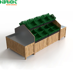 Étagère de présentation double face pour produits frais, robuste, en acier inoxydable, avec panneaux grillagés pour la commercialisation des fruits et légumes - Product Image 6