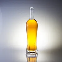 Özel 750ml cam şişe ağırlığı ruhu viski yüksek kaliteli 500ml cam likör şişe viski