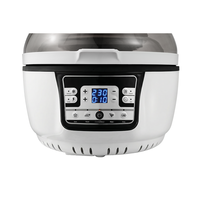 Four à friture à air chaud 1300W, grand modèle 10L, double panier, rotation à 360°, design en acier inoxydable, idéal pour la cuisine familiale