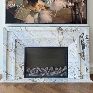 Caminetti in Marmo Naturale su Misura, Design <span class=keywords><strong>Moderno</strong></span> e Minimalista, per Soggiorno Interno, Vendita all'Ingrosso dalla Fabbrica - Product Image 1