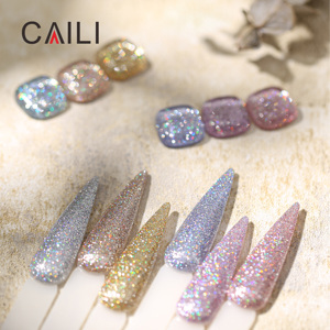 Hochwertiger Disco Flash <span class=keywords><strong>Glitter</strong></span> Gel Lack mit funkeln dem glänzendem Effekt Profession elles <span class=keywords><strong>Nail</strong></span> Art Design Einfache Anwendung - Product Image 4