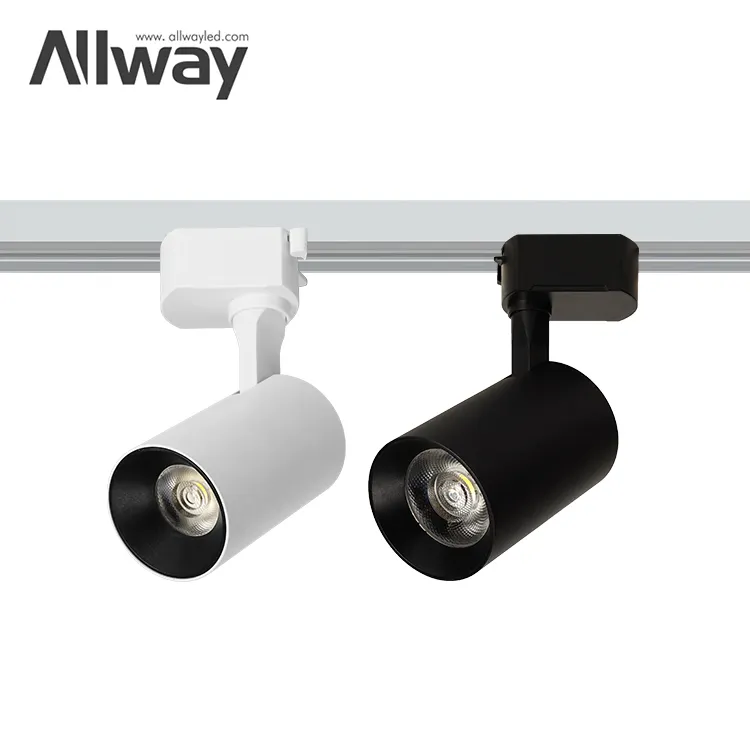 Manufacturer Angle Adjustable Aluminum Iron Rail Track Lighting System COB 20W Led Track Spot Light