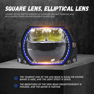 Chenlang Super Bright, projecteur bi-LED double laser personnalisé, faisceau haut/bas, 156W/90W, RHD LHD, type de lumière elliptique carrée plate, 3.0 - Product Image 5