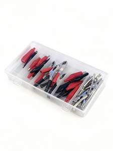 Pince crocodile isolée pour batterie, connecteur électrique pour connexion de <span class=keywords><strong>circuit</strong></span> et charge de batterie de <span class=keywords><strong>voiture</strong></span> - Product Image 2