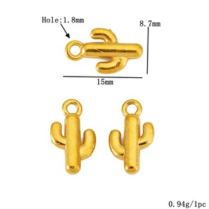 Pendentifs en acier inoxydable de formes variées pour la création de colliers, accessoires de bijouterie plaqués or - Product Image 3