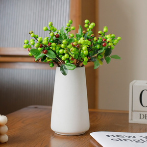 Mo Hua Ge Bayas Artificiales Pequeñas, Frutas Decorativas para el Hogar, Moldeadas por Inyección de Plástico Blando, Accesorios para Bodas - Product Image 5