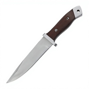 Cuchillo de Supervivencia de Acero Inoxidable con Mango de Madera, Hoja Fija, para Camping y Caza, con Funda, Grado DIY, OEM Disponible - Product Image 4