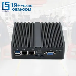 Nieuwe Mini Pc Box J4125 J1900 I3 I5 Cpu Dual Screen Display HD-MI + Vga Mini Pc