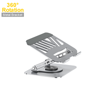 Support pour ordinateur portable ASPOR A703 rotatif à 360°, pliable, en alliage d'aluminium, ergonomique, avec dissipation de chaleur, compatible iPad, certifié CE