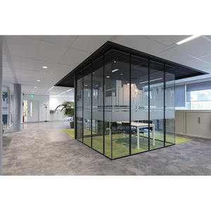 Anpassung Full-View Clear Single Glaswand trennwand Factory Aluminium Demontierbare Panorama-Büro trennwand - Product Image 4