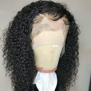 <span class=keywords><strong>Parrucca</strong></span> Frontale in Pizzo 13x6 con Capelli Umani Vergini Brasiliani, Ricci Corti Neri, Attaccatura Naturale Pre-Plucked - Product Image 4