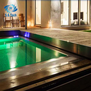 Haute qualité UV protégé au-dessus du sol en acier inoxydable piscines Spas eau couronne couvercle coulissant produit Offre Spéciale - Product Image 6