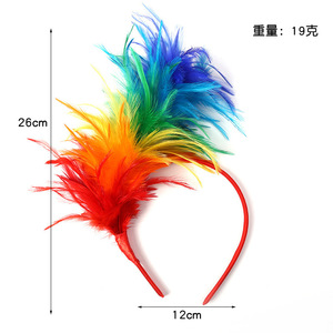 Diadema con Plumas DAMAI, Accesorio para el Cabello para Mujer, para Carnaval, Halloween, Bodas, San Valentín, Año Nuevo y Fiestas - Product Image 3