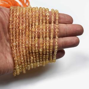 หินซิทรีนธรรมชาติสีเหลืองลูกปัดอัญมณีทรงกลมเรียบจากร้านค้าผู้ผลิตออนไลน์ในราคาโรงงาน - Product Image 4