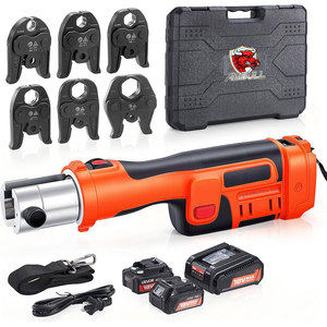 Outil de sertissage électrique 18V Ambull Factory 32KN pour tuyaux en cuivre de 1/2 ", 3/4 ", 1 ", 1-1/4 ", 1-1/2 ", 2 " avec 6 mâchoires VUS - Product Image 1
